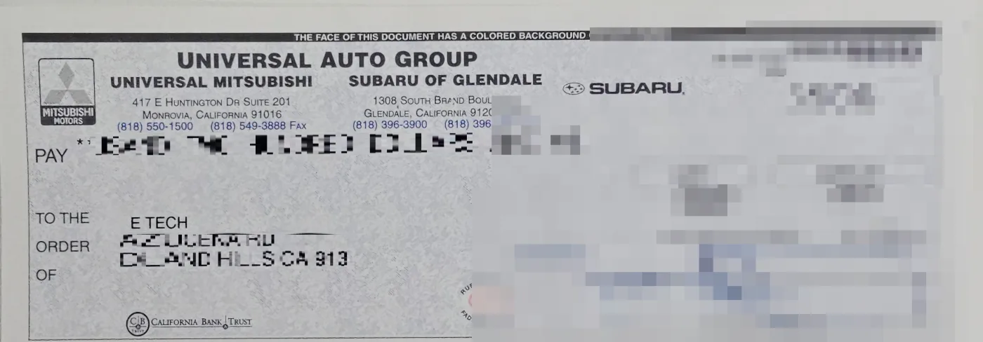 Testimonial from Subaru of Glendale
